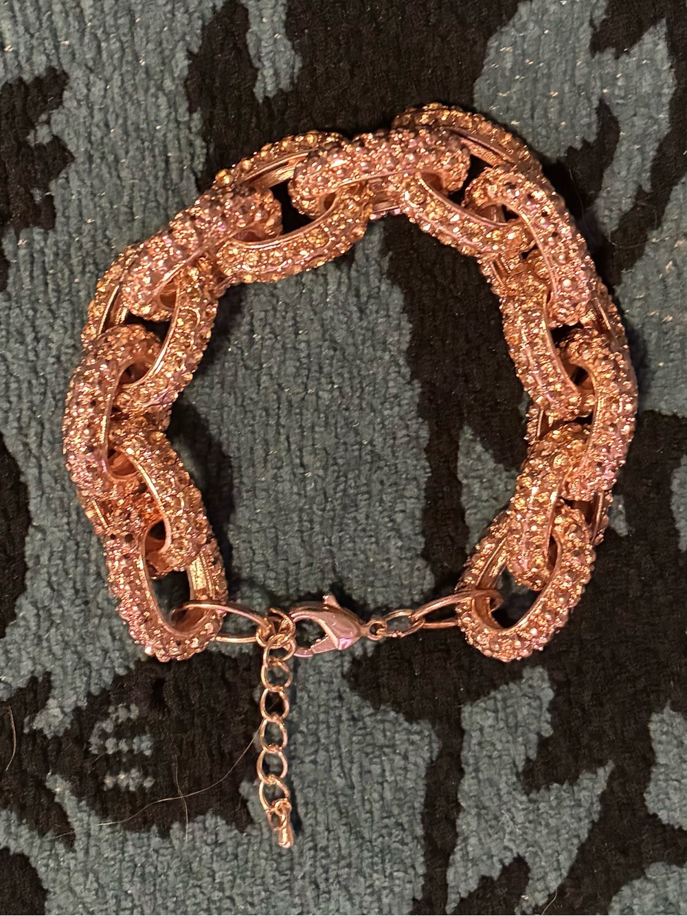 Rose Gold Tone Crystal Link Bracelet - Women Jewelry